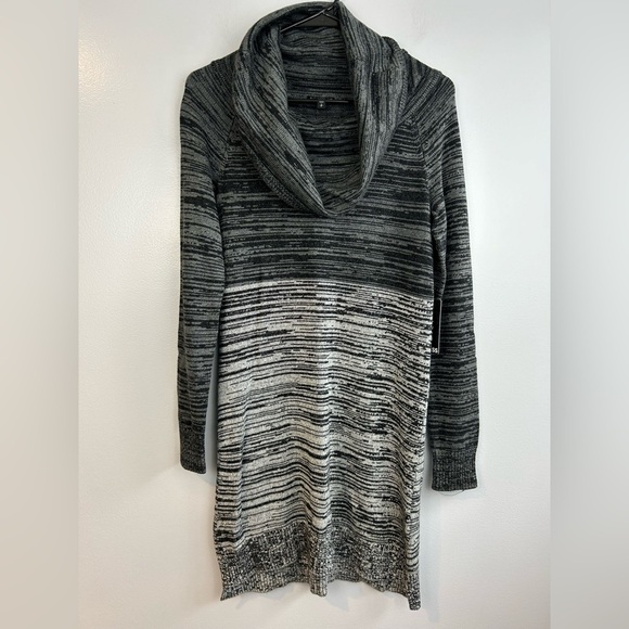 NWT Express Grey Cowl Neck Long Sleeve Sweater Dress Size Small - Picture 1 of 13